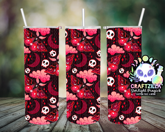 Red Goth Moths Drinkware