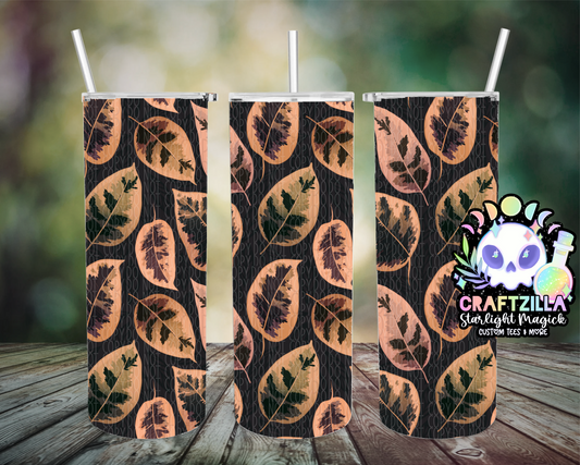 Rubber Fig Leaves (Brown) Drinkware