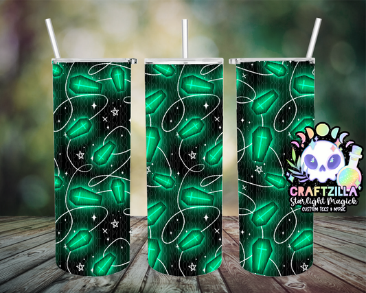 Green Coffin String Lights Drinkware