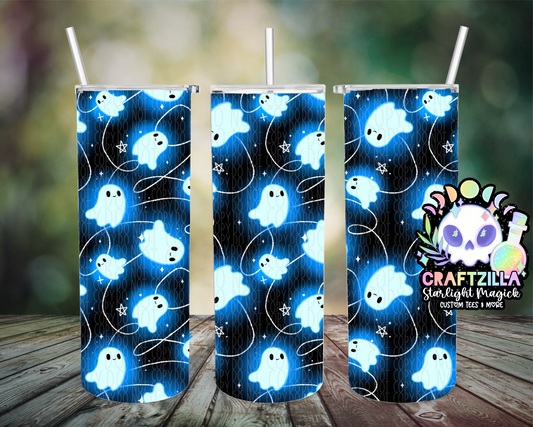 Blue Ghostie String Lights Drinkware