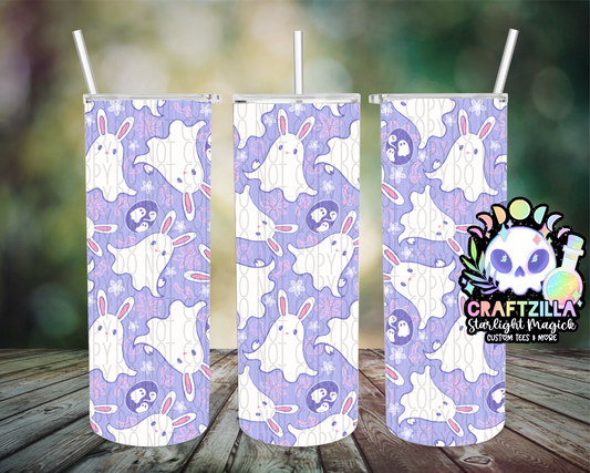 Ghostie Bunnies Drinkware (Lavender)