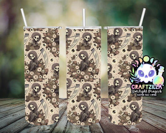 Floral Grim Reaper (Light) Drinkware