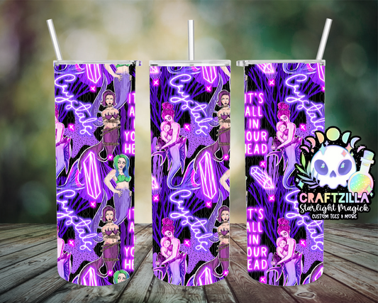 Purple Hex Mermaids Drinkware