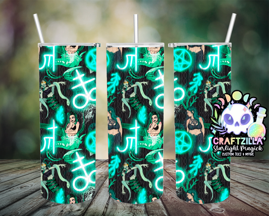 Green Hex Mermaids Drinkware