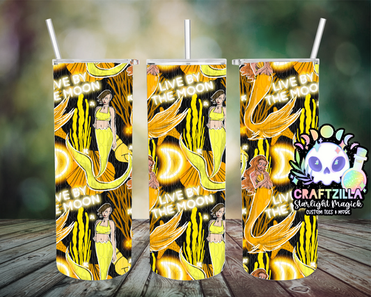 Yellow Hex Mermaids Drinkware