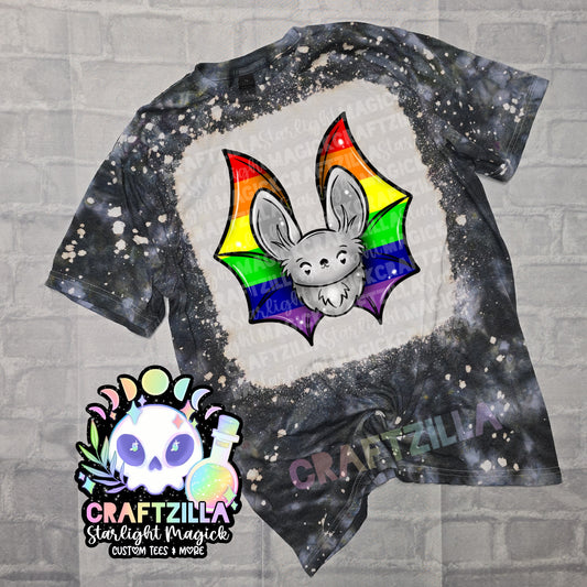 Pride rainbow bat